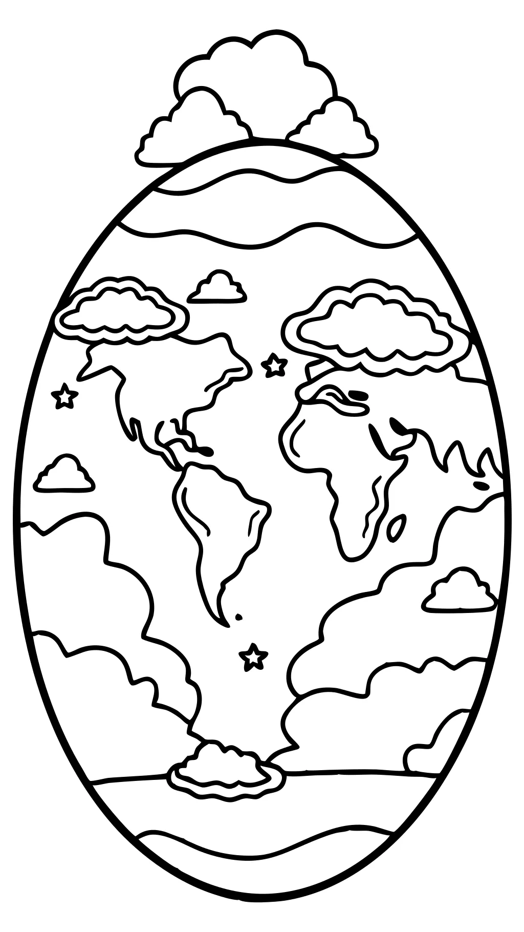 earth coloring page printable